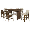 Decker 7-piece 70-inch Counter Height Dining Set Cream and Walnut — product view 2