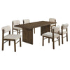 Decker 7-piece 82-inch Rectangular Dining Set Cream and Walnut — product view 2