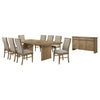 Adina 10-piece Extension Dining Set Distressed Light Brown — product view 2