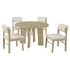 Strouse 5-piece Dining Set Cream and Natural Oak — product view 2
