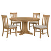 Hartville 5-piece Round Dining Table Set Natural Light Brown — product view 2
