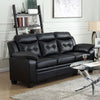 Finley Upholstered Padded Arm Tufted Sofa Black — product view 2
