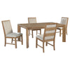 Bruner 5-piece 72-inch Rectangular Dining Set Natural Brown — product view 2