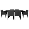 Catherine 7-piece Rectangular Dining Table Set Black — product view 2