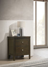 Wilkes 2-drawer Nightstand Bedside Table Dark Cocoa — product view 2