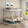 Carson Metal Twin Over Full Bunk Bed Glossy Silver — product view 2