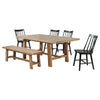 Middleton 6-piece Extension Leaf Dining Set Brown and Black — product view 2
