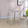 Juelia Clear Acrylic Counter Chair Chrome (Set of 2) — product view 2