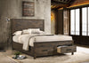 Woodmont Wood Queen Storage Panel Bed Rustic Golden Brown — product view 2