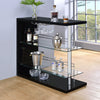 Prescott Rectangular Home Wine Table Black High Gloss — product view 2