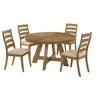 Danvers 5-piece Dining Table Set Brown Oak and Latte — product view 2
