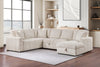 Devonshire Sleeper Sectional Sofa Storage Chaise Camel — product view 2