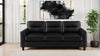 Scotland Faux Leather Upholstered Track Arm Sofa Black — product view 2