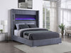 Tisdall Upholstered Queen Flame Visualizer Bed Grey — product view 2