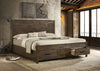 Woodmont Eastern King Storage Bed Rustic Golden Brown — product view 2