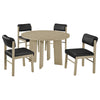 Strouse 5-piece Dining Set Black and Natural Oak — product view 2