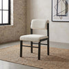 Kehoe Upholstered Dining Side Chair Cream and Black (Set of 2) — product view 2