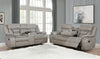 Greer 2-piece Upholstered Reclining Sofa Set Taupe — product view 2