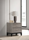 Valen 2-drawer Nightstand Bedside Table Light Taupe — product view 2