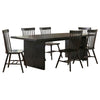 Decker 7-piece 82-inch Rectangular Dining Set Black — product view 2