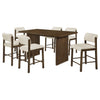 Decker 7-piece 70-inch Counter Height Dining Set Cream and Walnut — product view 2
