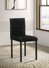 Garza Upholstered Dining Side Chair Black (Set of 4) — product view 2