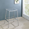 Jovani Acrylic Backless Bar Stool Chrome (Set of 2) — product view 2