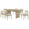 Decker 7-piece 82-inch Rectangular Dining Set Wheat and Natural Oak — product view 2