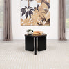 Cordova Round Solid Wood End Table Black — product view 2