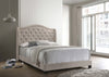 Sonoma Upholstered Queen Wingback Bed Beige — product view 2