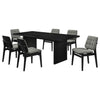 Decker 7-piece 82-inch Rectangular Dining Set Grey and Black — product view 2