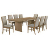 Adina 9-piece Extension Dining Set Distressed Light Brown — product view 2
