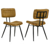 Misty Leather Upholstered Dining Side Chair Camel (Set of 2) — product view 2