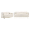 Dorset 2-piece Upholstered Round Track Arm Sofa Set White — product view 2