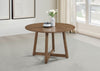 Dinah Round 47-inch Solid Wood Dining Table Walnut — product view 2