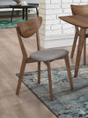 Alfredo Dining Side Chair Grey and Natural Walnut (Set of 2) — product view 2