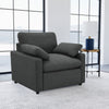 Collins Upholstered Power Recliner Chair Dark Grey — product view 2