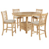Lavon 5-piece Oval Counter Height Dining Set Light Oak — product view 2