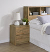 Westpark 2-drawer Nightstand LED Lights and USB Mango — product view 2