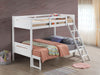 Littleton Wood Twin Over Full Bunk Bed White — product view 2