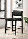 Kehoe Upholstered Counter Height Chair Black (Set of 2) — product view 2