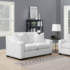 Ashlyn Upholstered Sloped Arm Loveseat White — product view 2