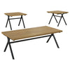 Colmar 3-piece Engineered Wood Coffee Table Set Golden Oak — product view 2