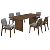 Decker 7-piece 82-inch Rectangular Dining Set Grey and Walnut — product view 2