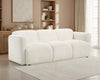 Dorset Fabric Upholstered Round Track Arm Sofa White — product view 2