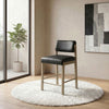 Kehoe Upholstered Counter Height Chair Black and Natural Oak (Set of 2) — product view 2