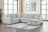 Devonshire Sleeper Sectional Sofa Storage Chaise Grey — product view 2
