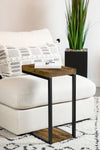 Beck Engineered Wood C-Shape Sofa Side Table Antique Nutmeg — product view 2