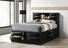 Briana Wood Queen Storage Bookcase Bed Black — product view 2