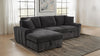 Pastrana Upholstered Sleeper Sectional Sofa LAF Chaise Grey — product view 2
